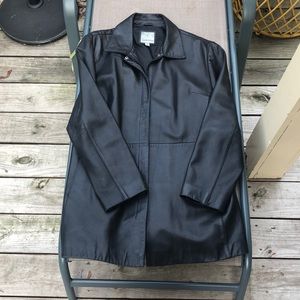 Anne Klein black leather jacket